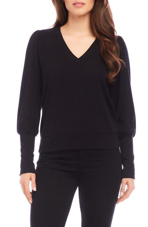 Shop Karen Kane Bishop Sleeve Top In Black