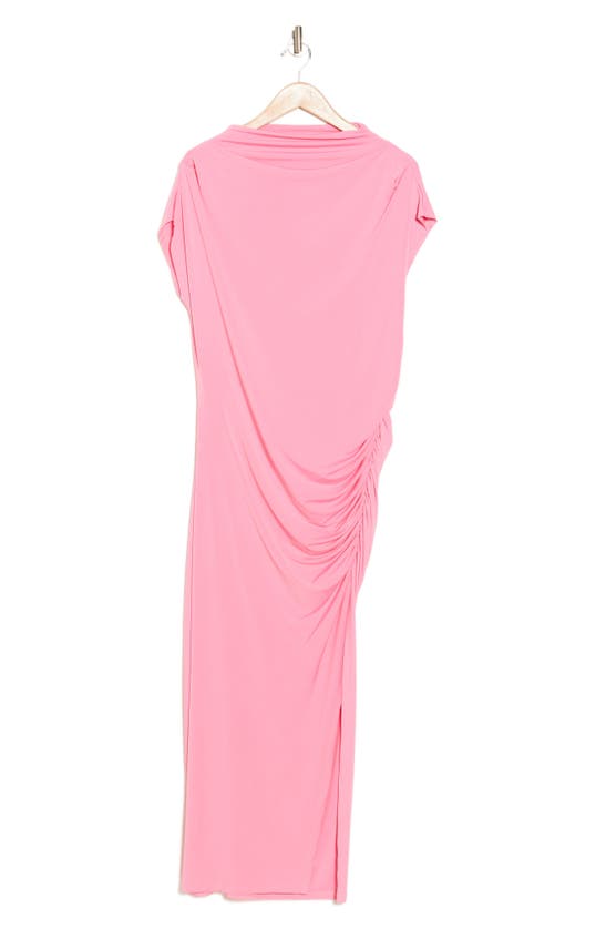 Shop Renee C Ruched Jersey Dress In Pink