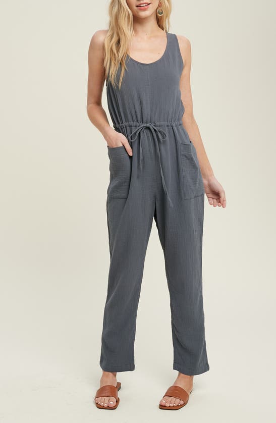 Shop Wishlist Textured Jumpsuit In Navy