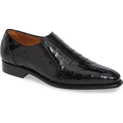 Mezlan Gere Genuine Crocodile Slip-On- Black