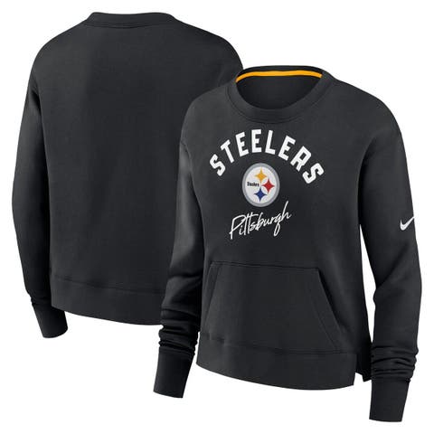 Nike Women's Sideline Club (NFL Pittsburgh Steelers) Pullover Hoodie in Black, Size: XL | 00MW00A7L-E7V