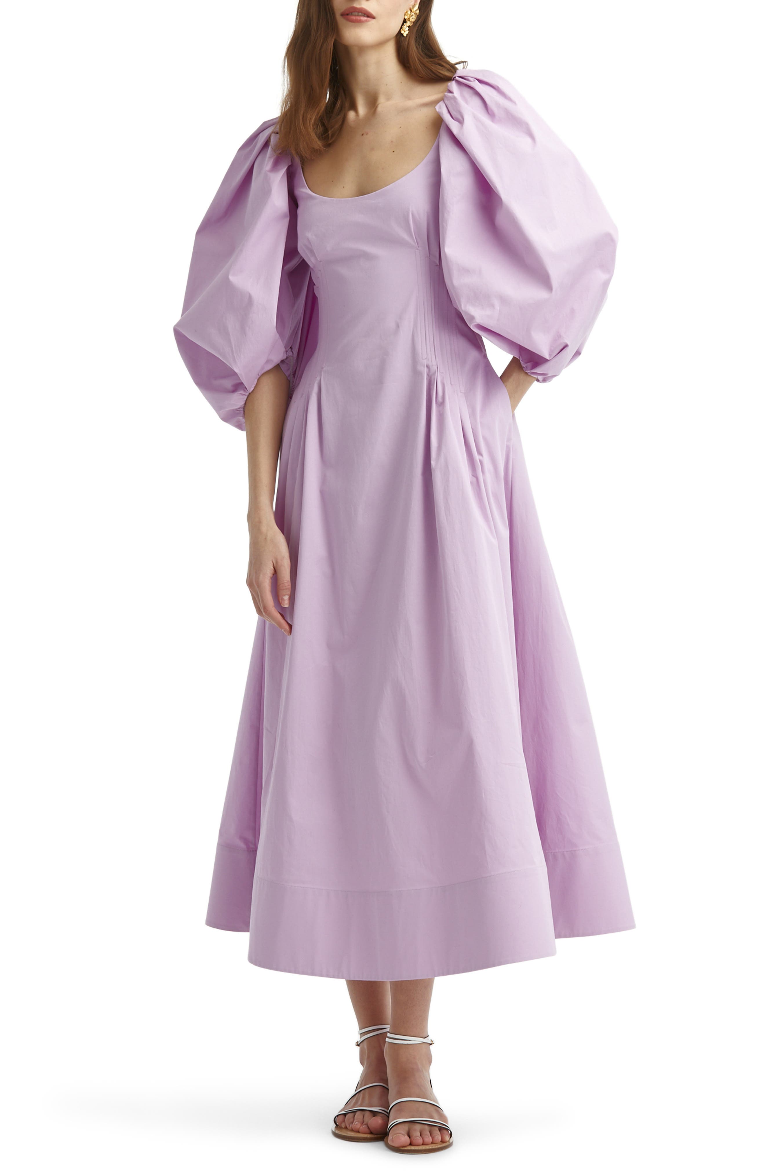 oscar de la renta purple dress