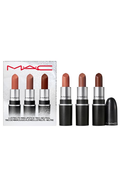 MAC Cosmetics Lustrelite Lipstick Trio $45 Value in Neutral
