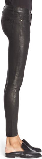 NEW FRAME Quilted Lamb Leather Pants in Black- Size 24 US 00 $1145 #P944