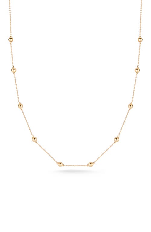 Poppy Rae Ball Station Necklace in Yellow Gold