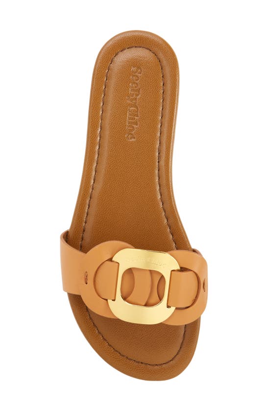 Shop See By Chloé Buckle Slide Sandal In Cuoio
