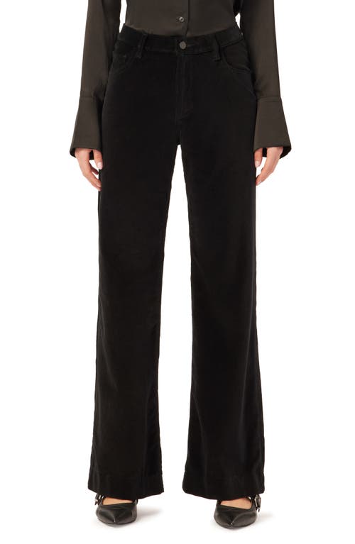 DL1961 Hepburn High Waist Wide Leg Velvet Jeans Voodoo at Nordstrom,