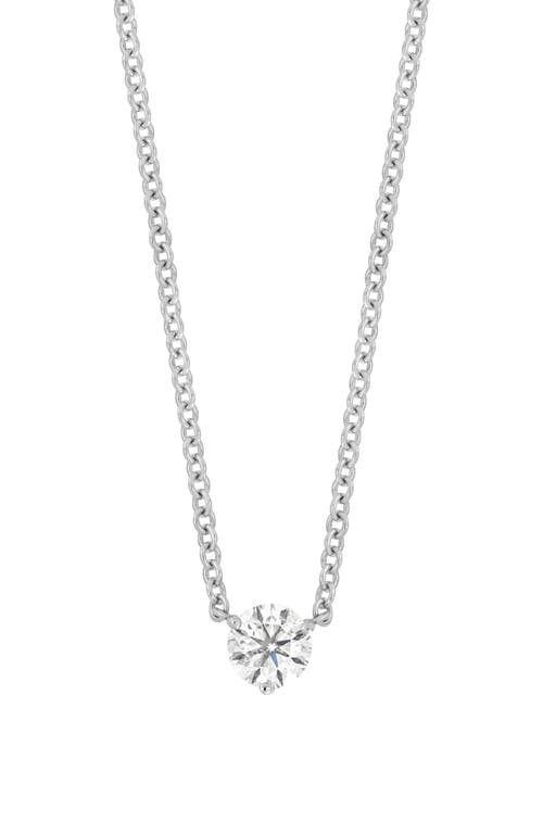 Shop Bony Levy Solitaire Diamond Pendant Necklace In 18k White Gold