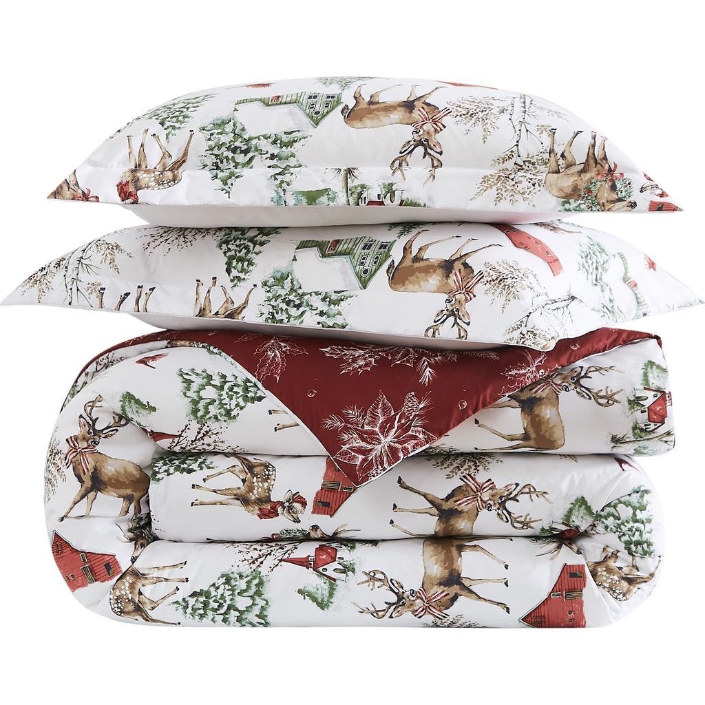 Southshore Fine Linens White Christmas Oversize Holiday Comforter Set In White Christmas