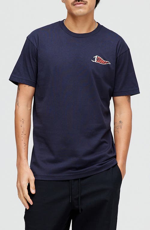 Cotton Graphic T-Shirt in Navy