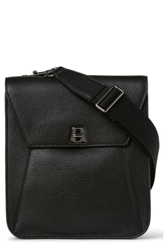 Akris Small Anouk Leather Crossbody Bag In 009 Black