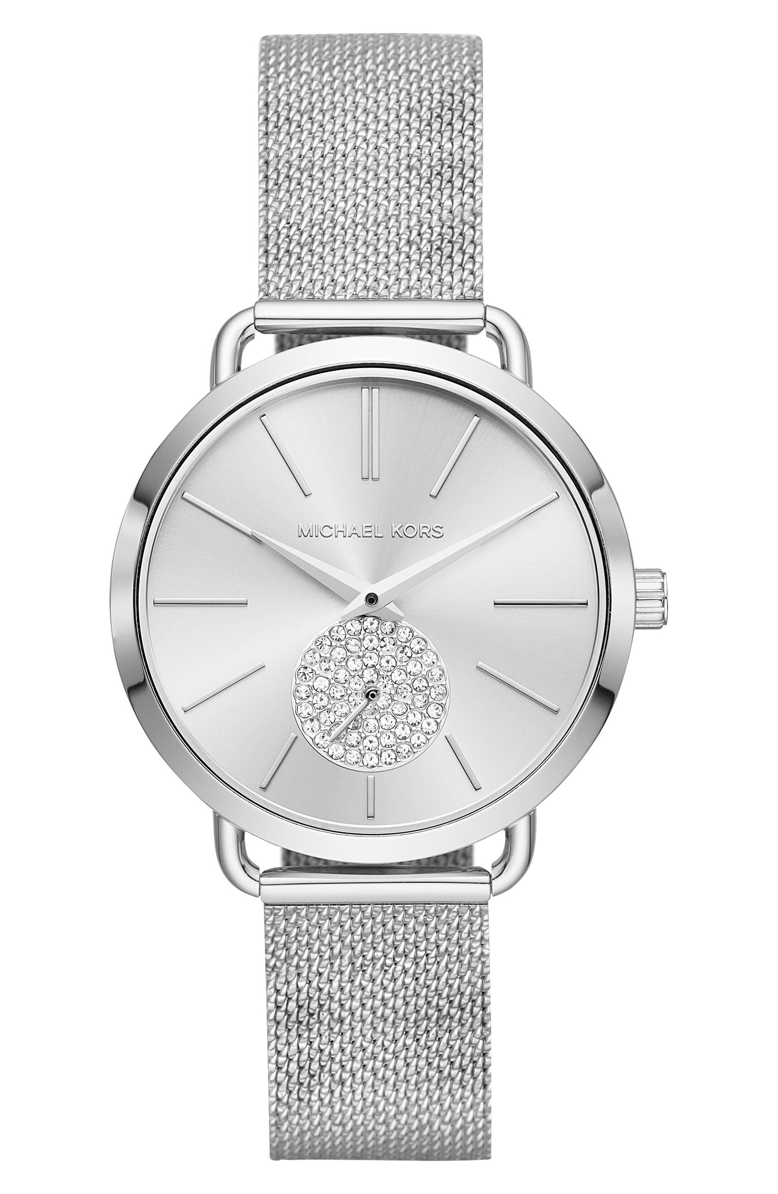 michael kors portia mesh watch