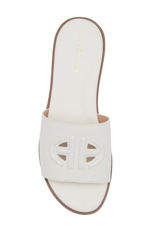 Cole Haan Women's Flynn Logo Slide Sandals In White Leather