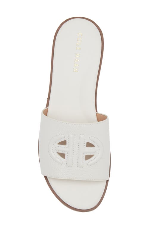 Shop Cole Haan Flynn Logo Slide Sandal In White Leather