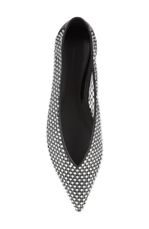 Shop Rebecca Minkoff Crystal Mesh Ballet Flat In Black