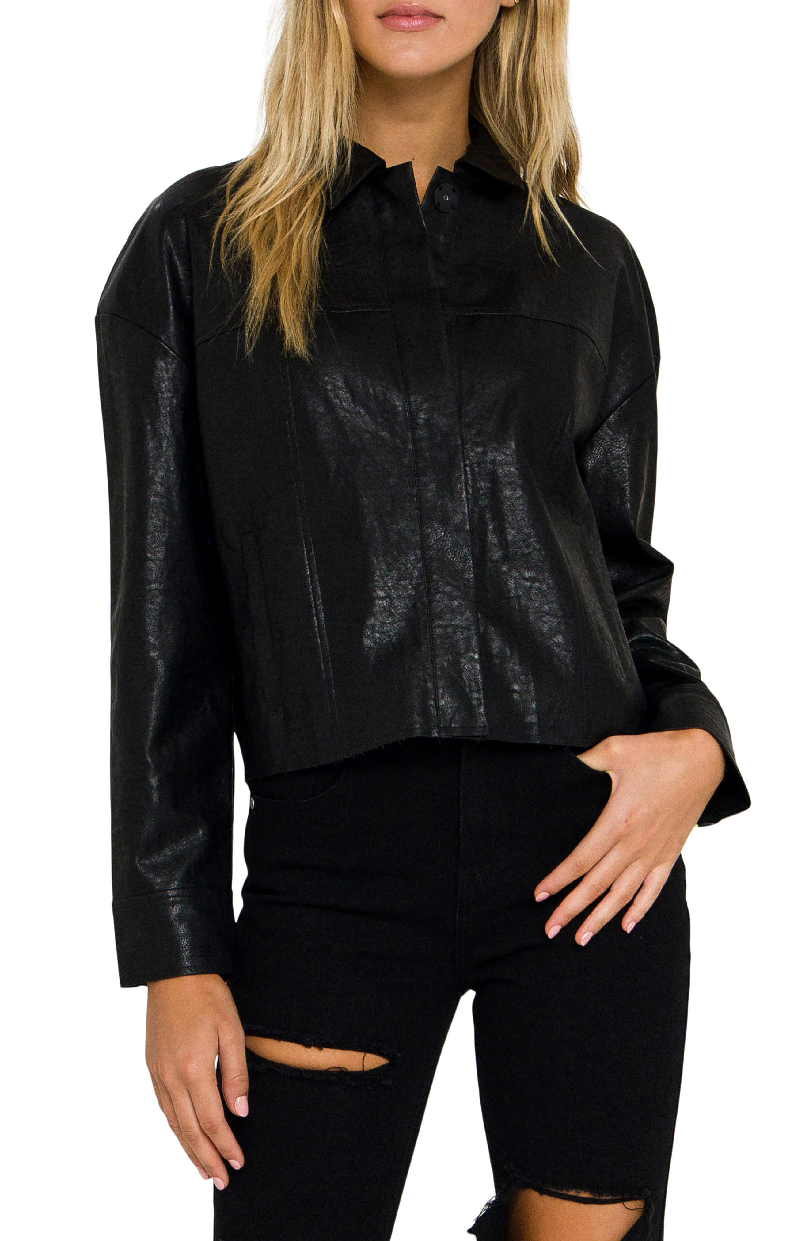 lab leather oversized biker jacket