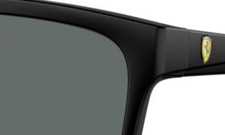 Shop Scuderia Ferrari 58mm Polarized Square Sunglasses In Matte Black