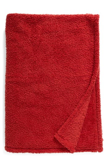 Nordstrom Rack Faux Shearling Throw Blanket In Rust Spice