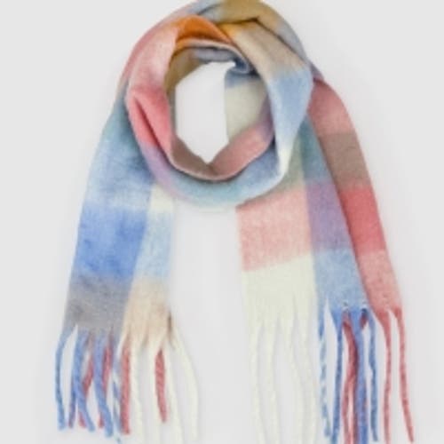 Shop Belle & Bloom Vail Checkered Scarf In Pink