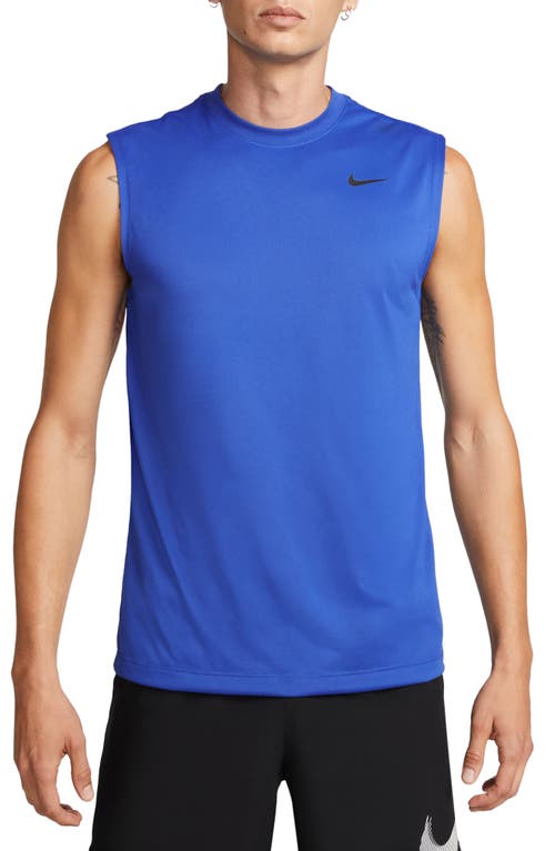 Shop Nike Dri-fit Legend Fitness Muscle T-shirt In Game Royal/black