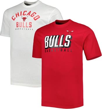 Men's Chicago Bulls Fanatics Branded White Big & Tall Team Primary Logo  T-Shirt