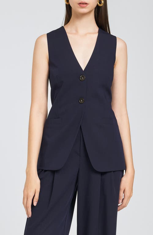 Shop Wayf James Vest In Navy