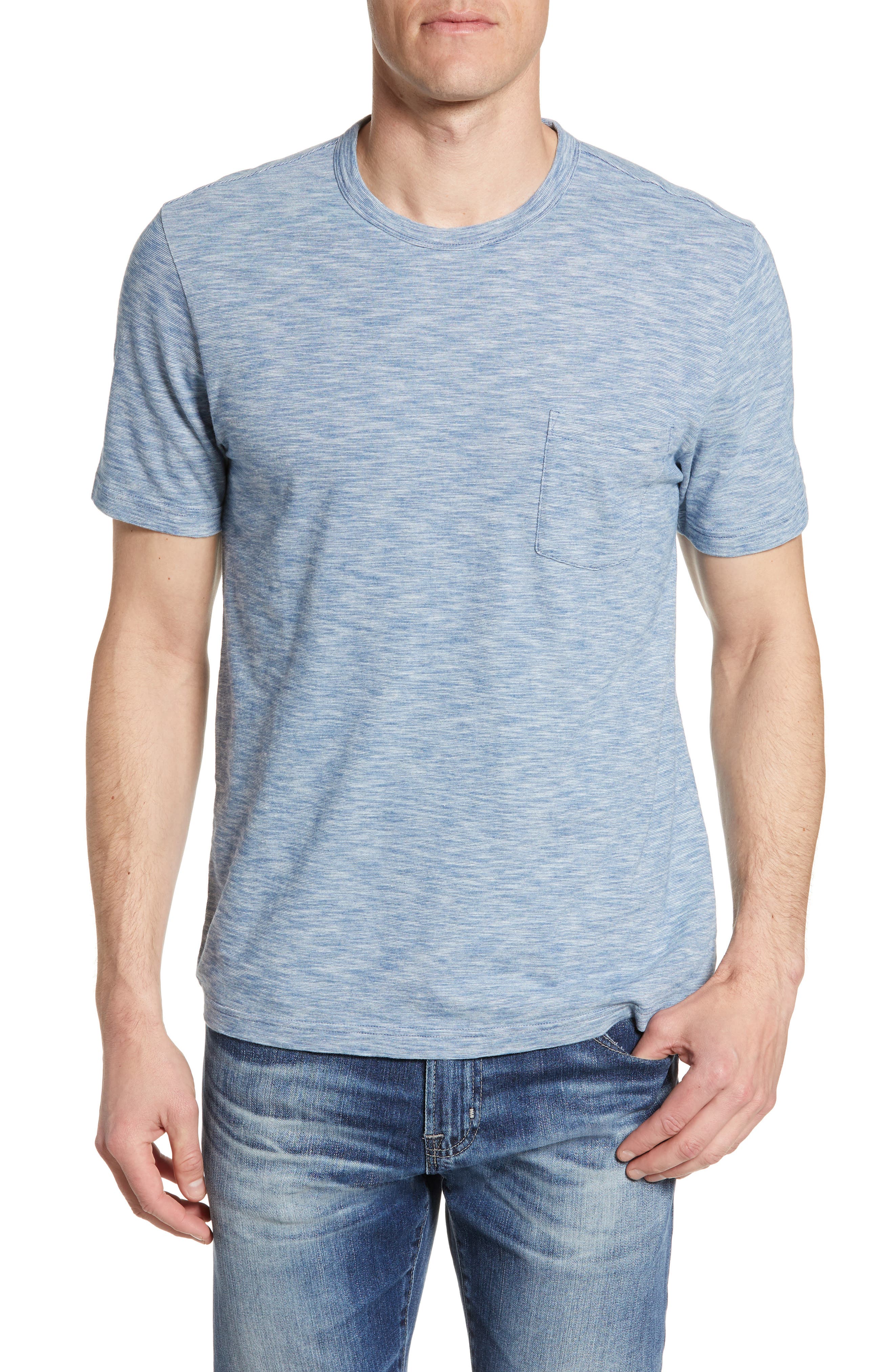 Faherty Stripe Pocket T-Shirt, Blue