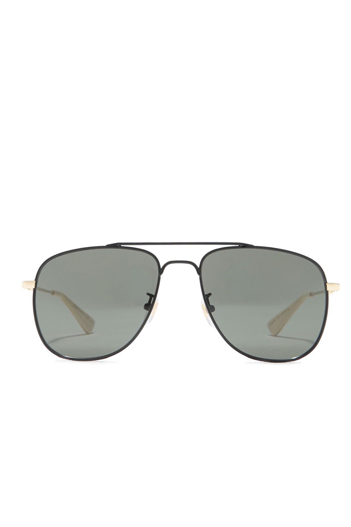 Gucci 57mm Square Aviator Sunglasses Hautelook