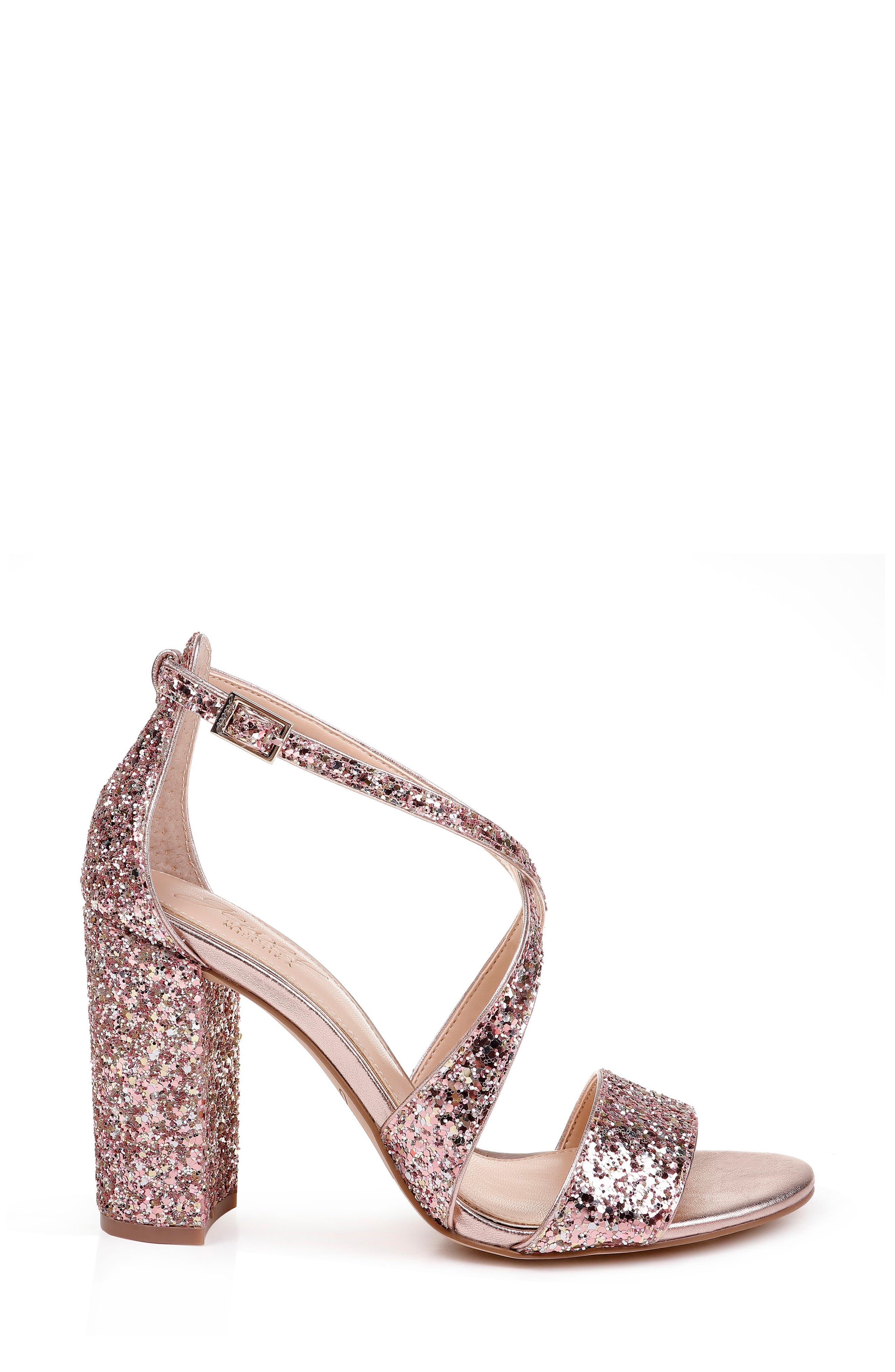 cook block heel glitter sandal