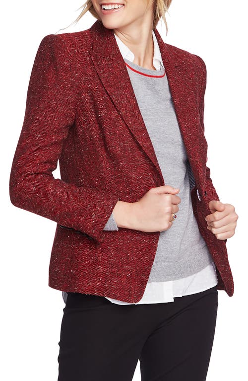 Court & Rowe Herringbone Tweed Blazer in Preppy Red