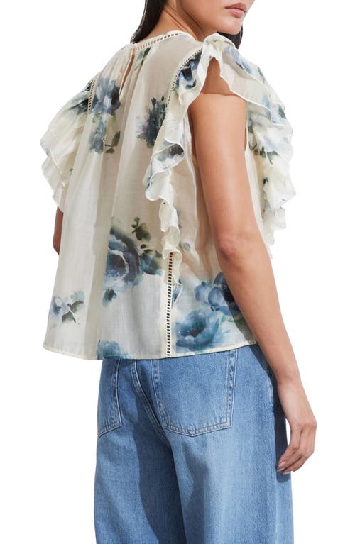 Shop & Other Stories Ruffle Sleeveless Top In Bill All Over Print