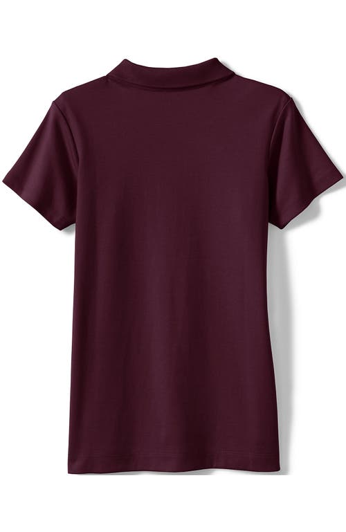 LANDS' END LANDS' END SCHOOL UNIFORM GIRLS SHORT SLEEVE FEMININE FIT INTERLOCK POLO SHIRT