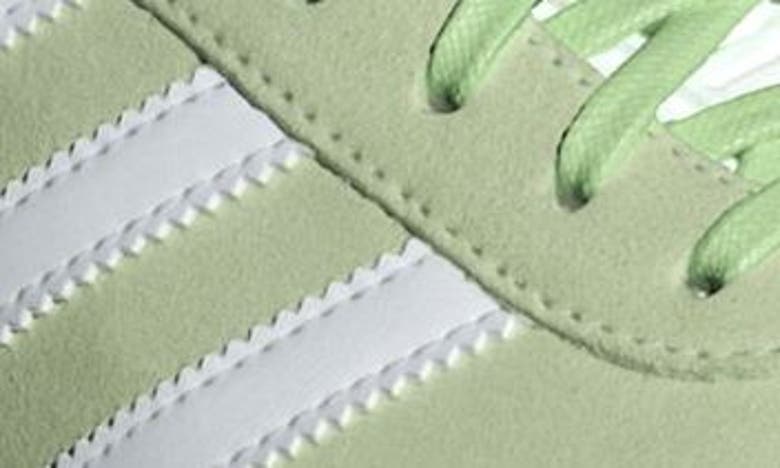 Shop Adidas Originals Gazelle Sneaker In Sand/ White/ Silver Green
