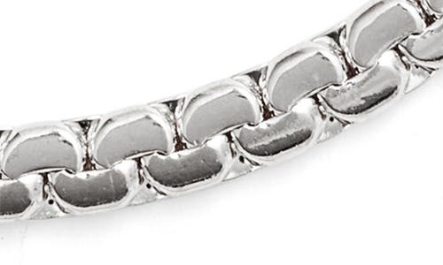 Shop Nordstrom Flattened Box Chain Necklace In Rhodium