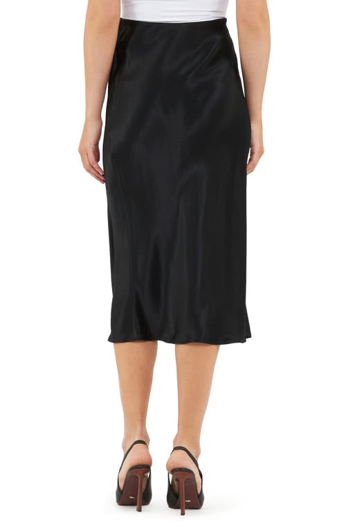 RIPE MATERNITY RIPE MATERNITY CRYSTAL SATIN MIDI MATERNITY SKIRT