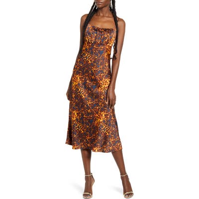 Wayf Fleur Slipdress, Brown