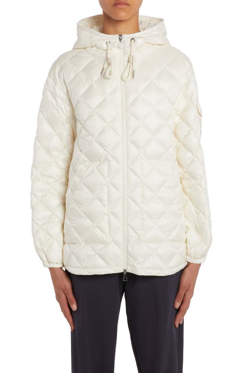 Moncler Diamond Quilted Hooded Down Jacket White at Nordstrom, Us