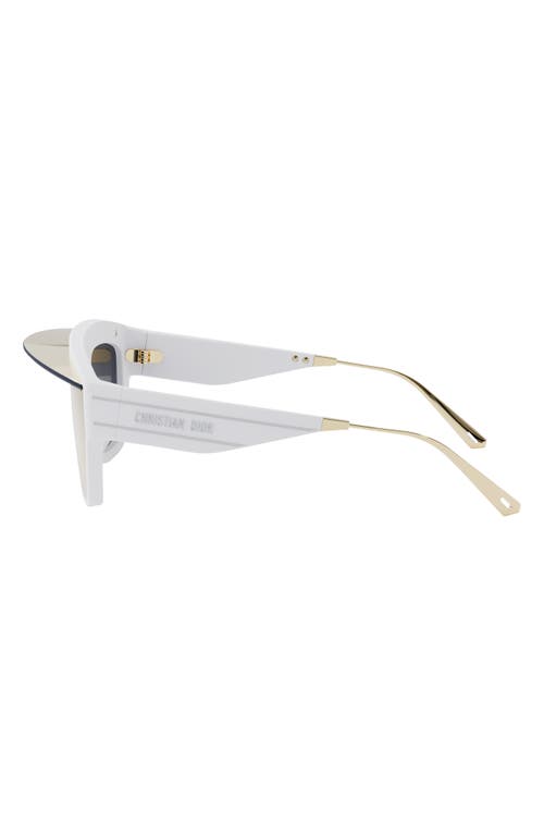 Shop Dior 'club M7u Mask Sunglasses In White/other/gradient Violet