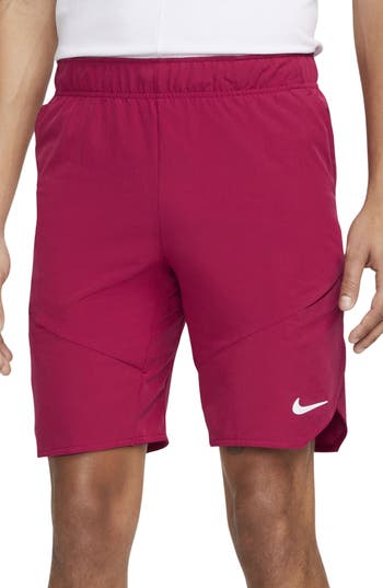 Shop Nike Court Dri-fit Advantage Tennis Shorts In Noble Red/white