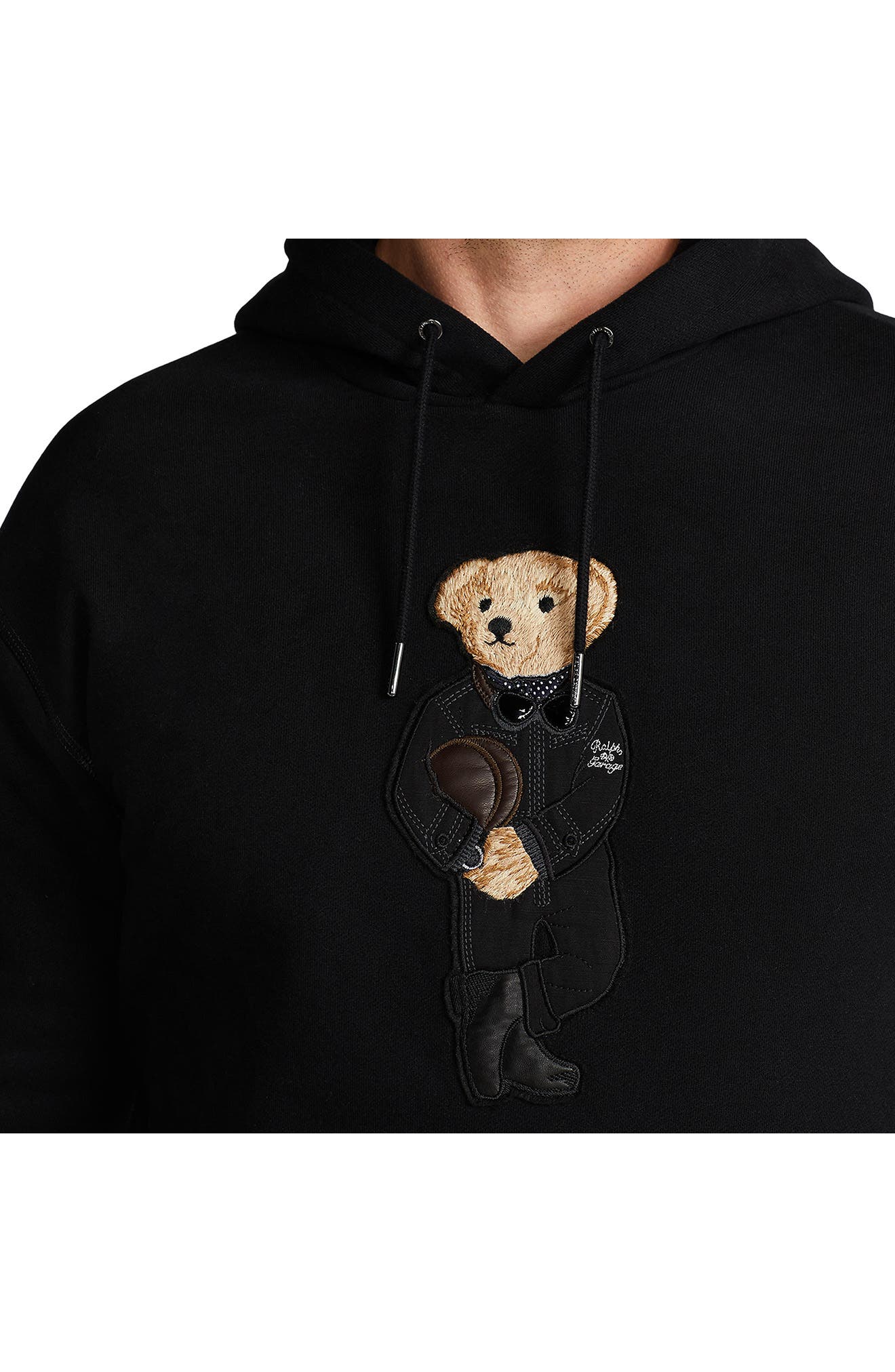 Ralph Lauren Purple Label Black Polo Bear Hoodie