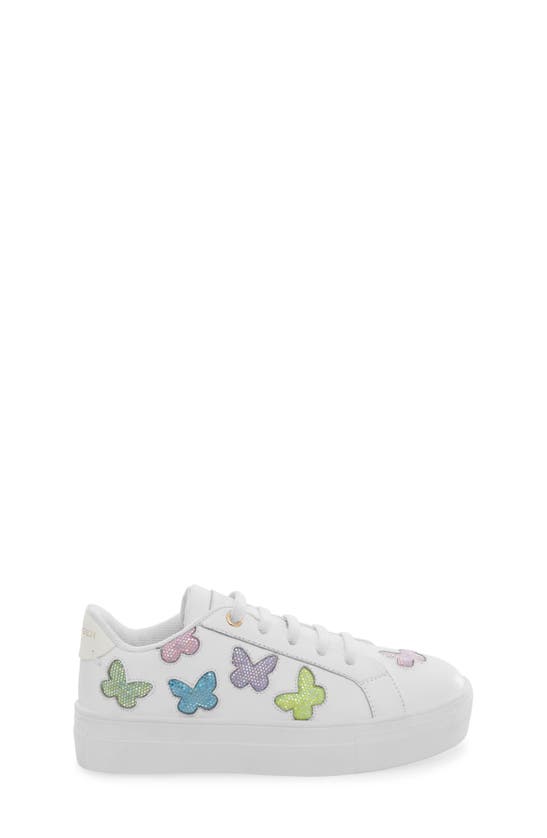 Shop Kurt Geiger London Kids' Mini Laney Butterfly Sneaker In White