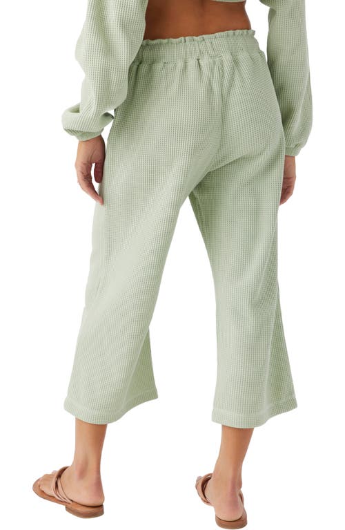 Shop O'neill Tour Waffle Knit Crop Pants In Desert Sage