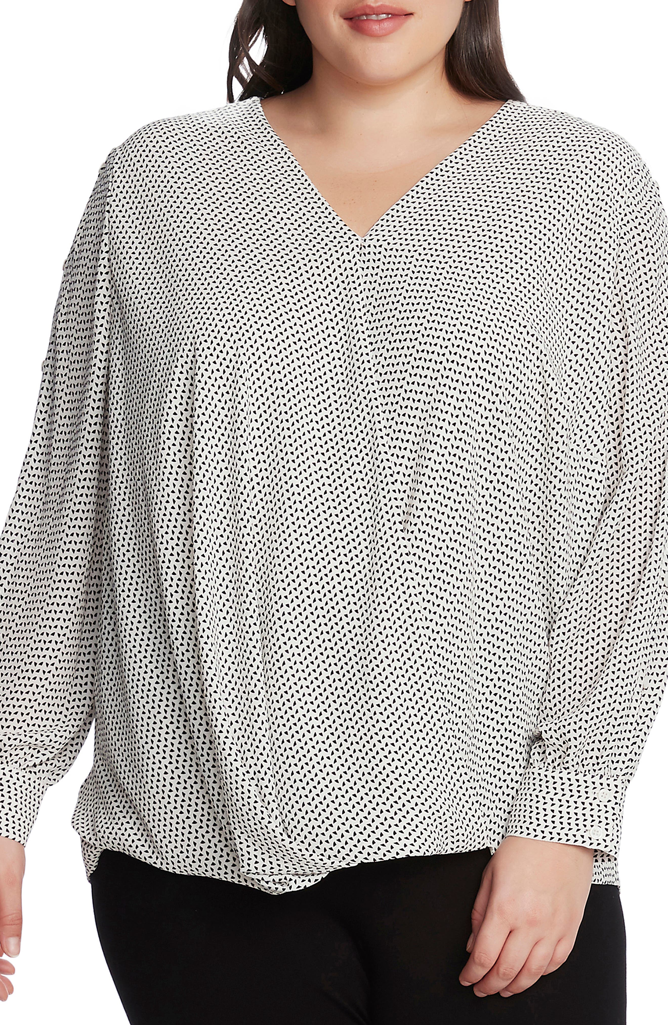 vince camuto faux wrap blouse