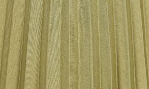 Petal And Pup Petal & Pup Niamh Pleated Cutout Satin Midi Dress In Green