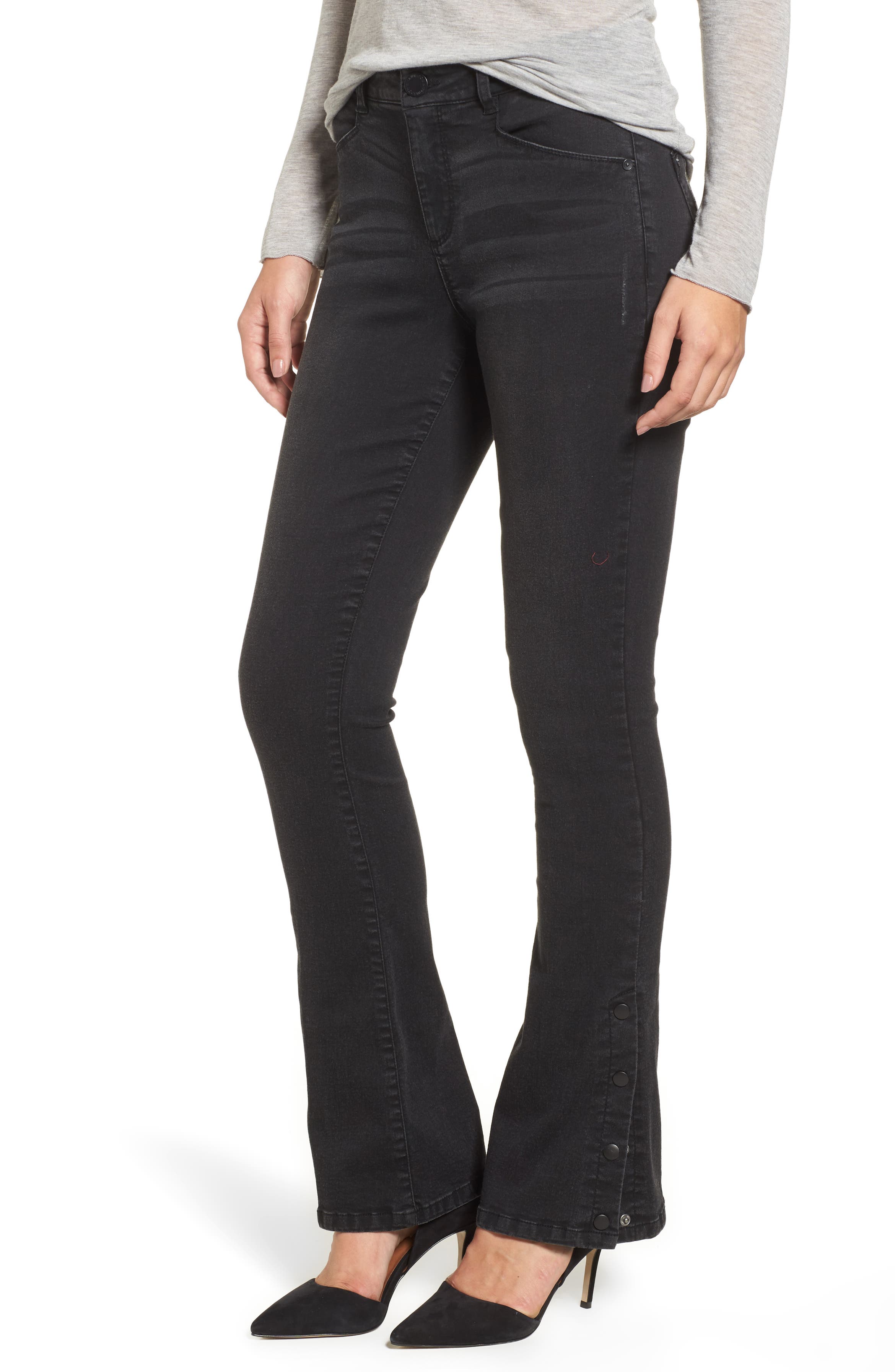 Wit & Wisdom Snap Hem Itty Bitty Bootcut Jeans (Nordstrom Exclusive ...