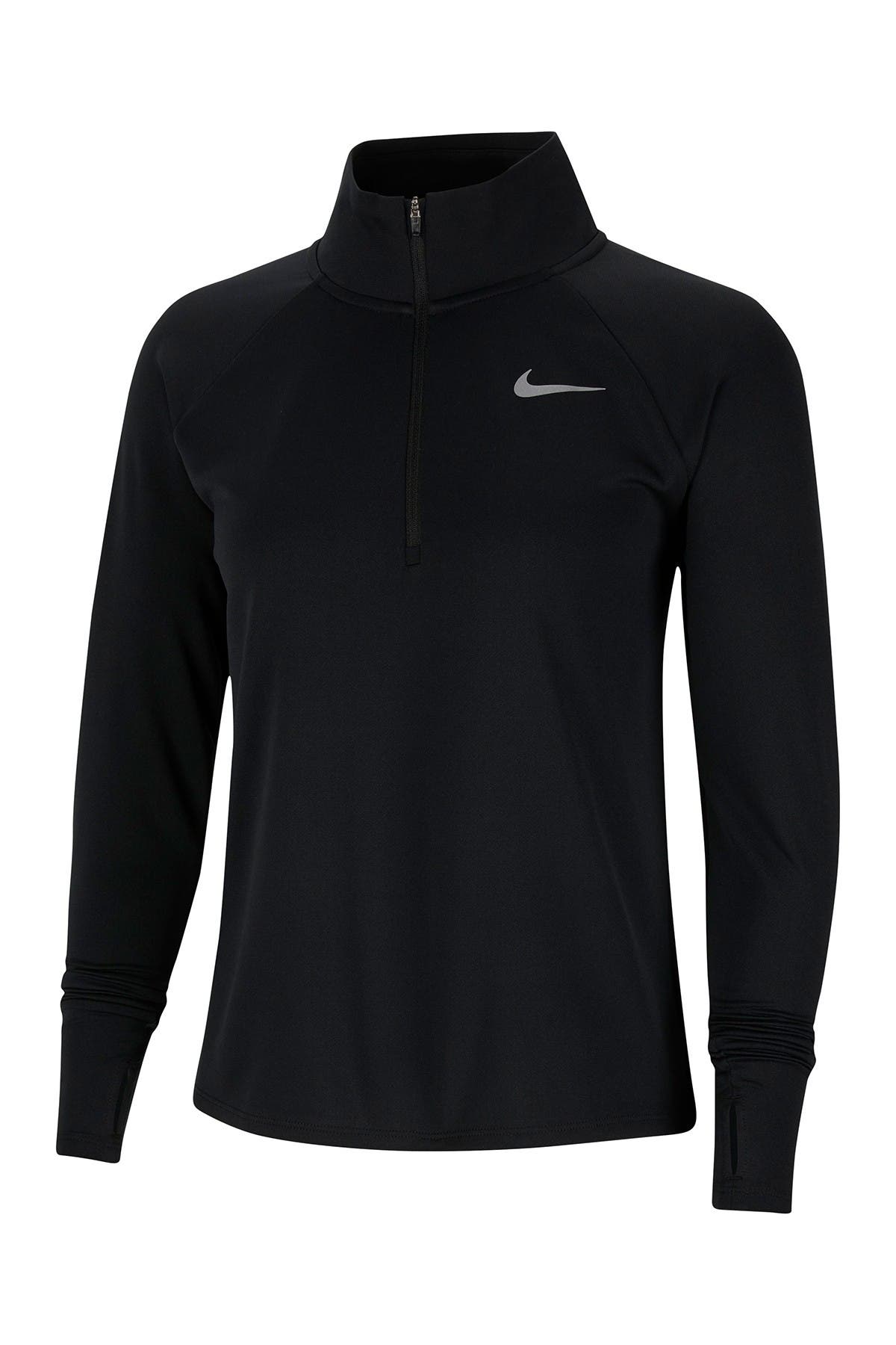 nike pacer half zip black