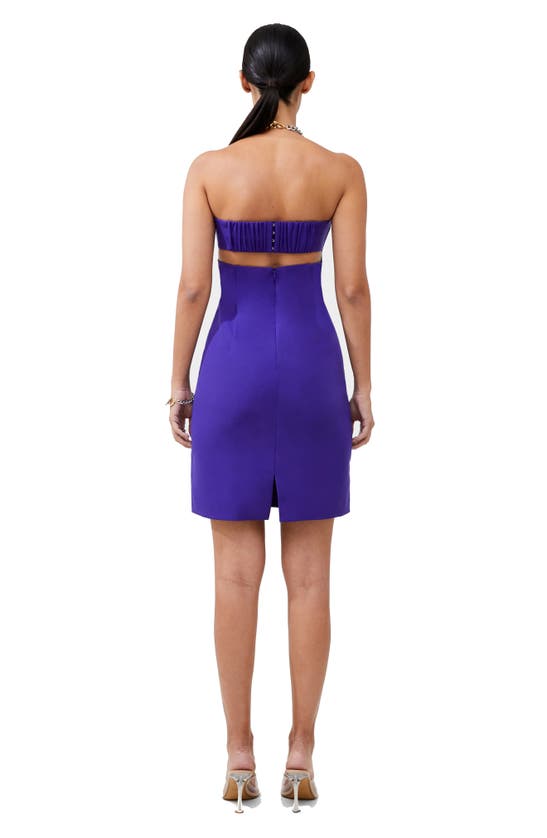 Shop French Connection Echo Strapless Crepe Cocktail Dress In Cobalt Vio
