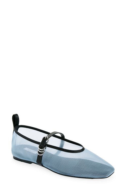 Rag & Bone Spire Mesh Mary Jane Ballerina Flats In Ice Blue
