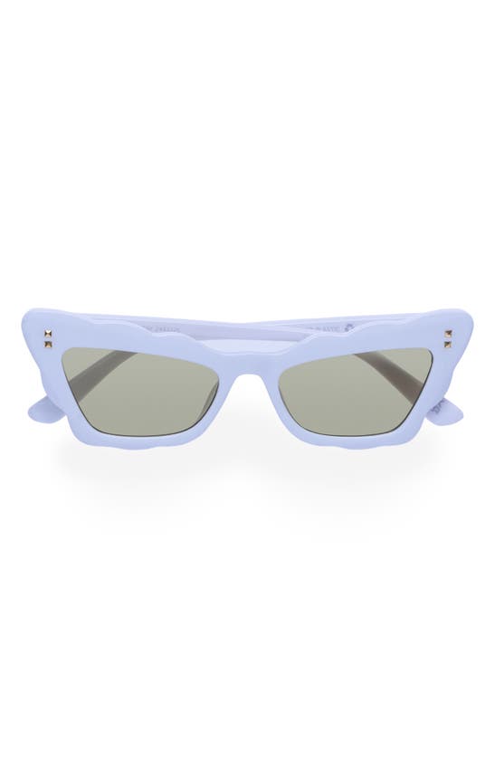 Shop Aire Gamma Ray 51mm Cat Eye Sunglasses In Ivory