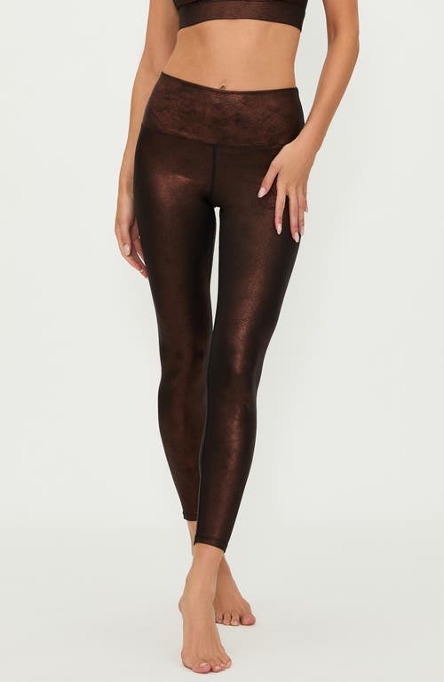Beach Riot Tayler High Waist Legging In Java Glimmer In Java Glimmer